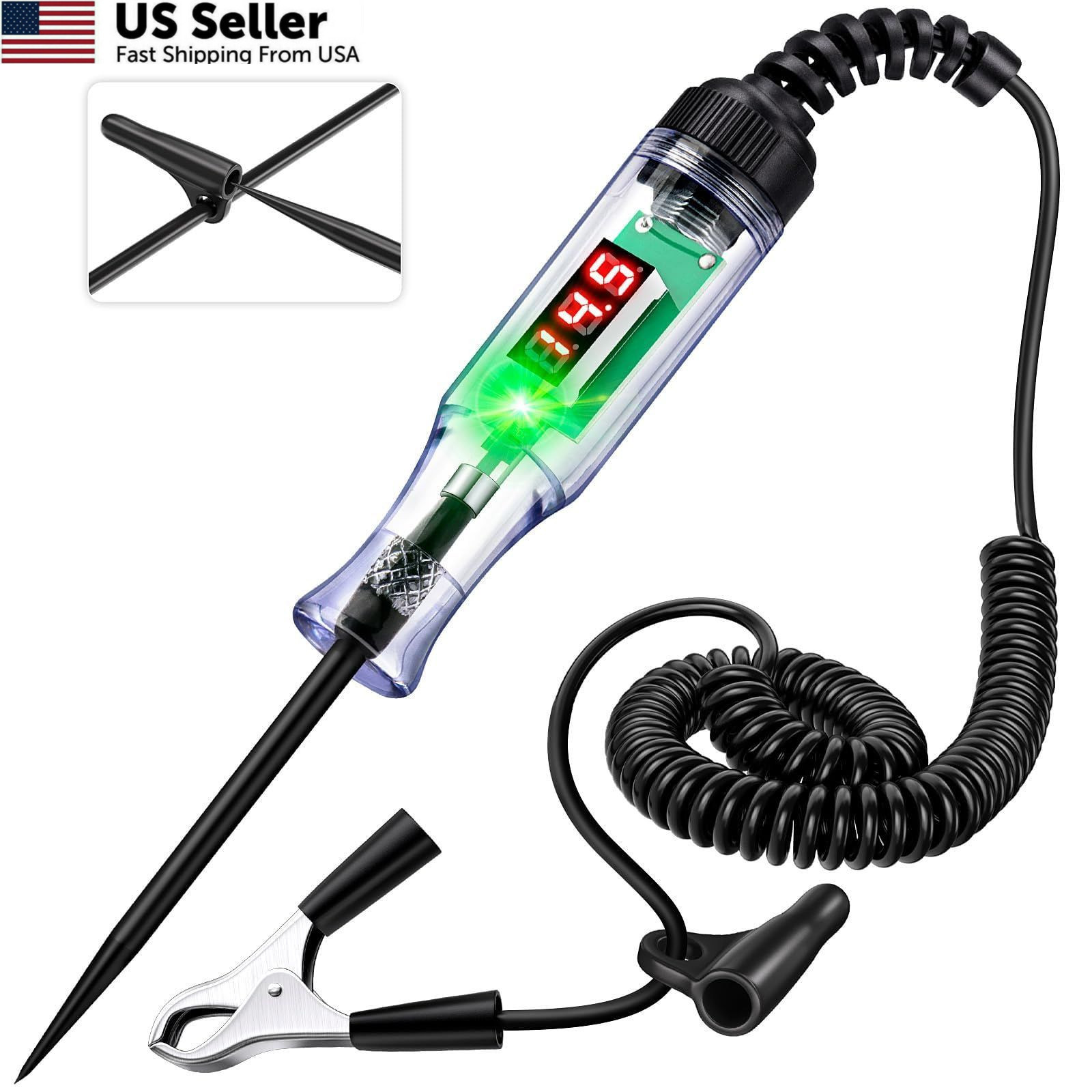 Heavy Duty Automotive Test Light Circuit Tester, 3-48V Digital 3-48V, black