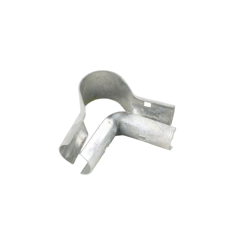 Pack of 25 - 3 1/2" x 1 5/8" Heavy Corner Line Rail Clamp (Galvanized Steel)
