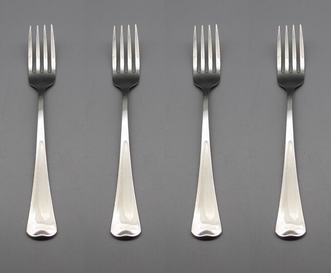 Oneida Stainless Flatware DISTINCTION / FIRESIDE Dinner Forks  Set of Four * USA