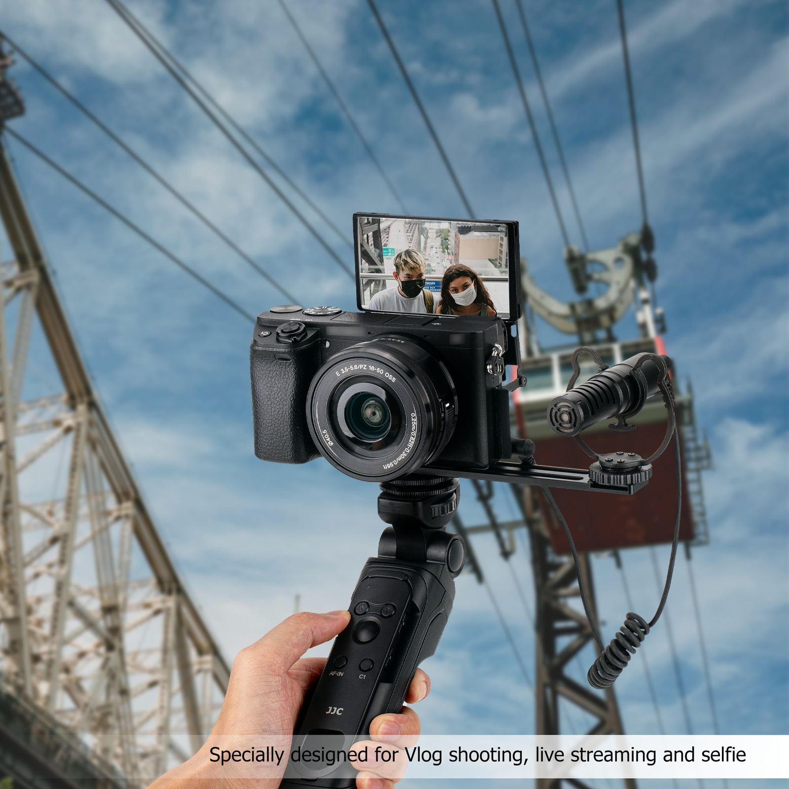 Bluetooth Handheld Mini Tripod Vlog Shooting Grip for Sony Camera as GP-VPT2BT
