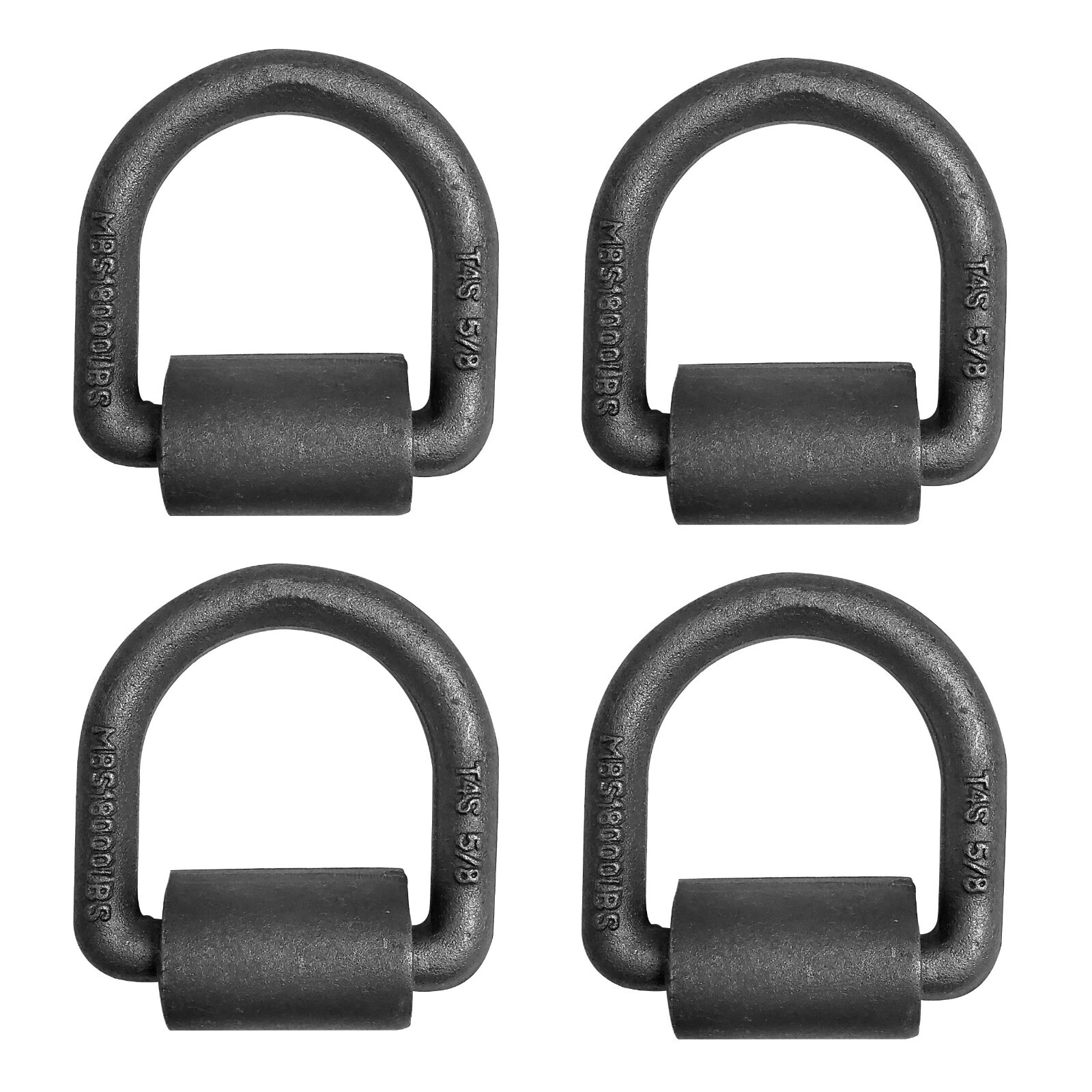 4 Pack Heavy Duty Flatbed Truck Trailer 5/8" Weld-On Forged D Ring 18000 Lbs