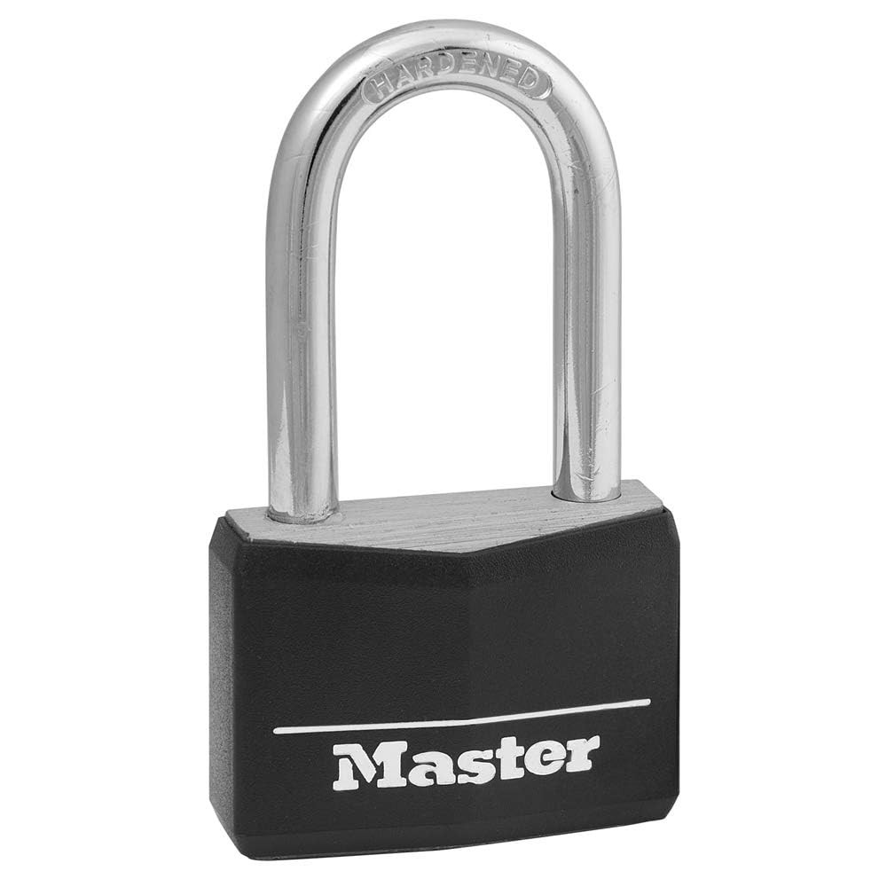 Master Lock Black Covered Aluminum Lock, Gym Locker with 1 Pack,