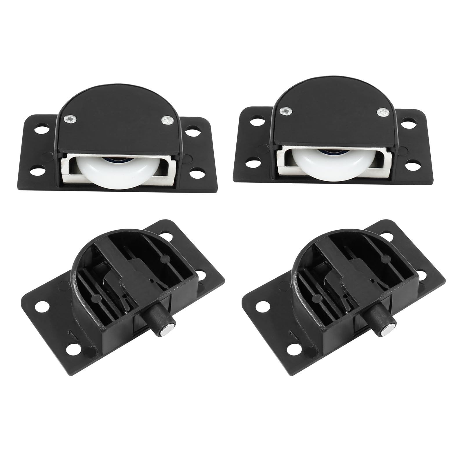 Litoexpe 2 Pair Sliding Cabinet Door Roller Wheel 2 Pair, ABS