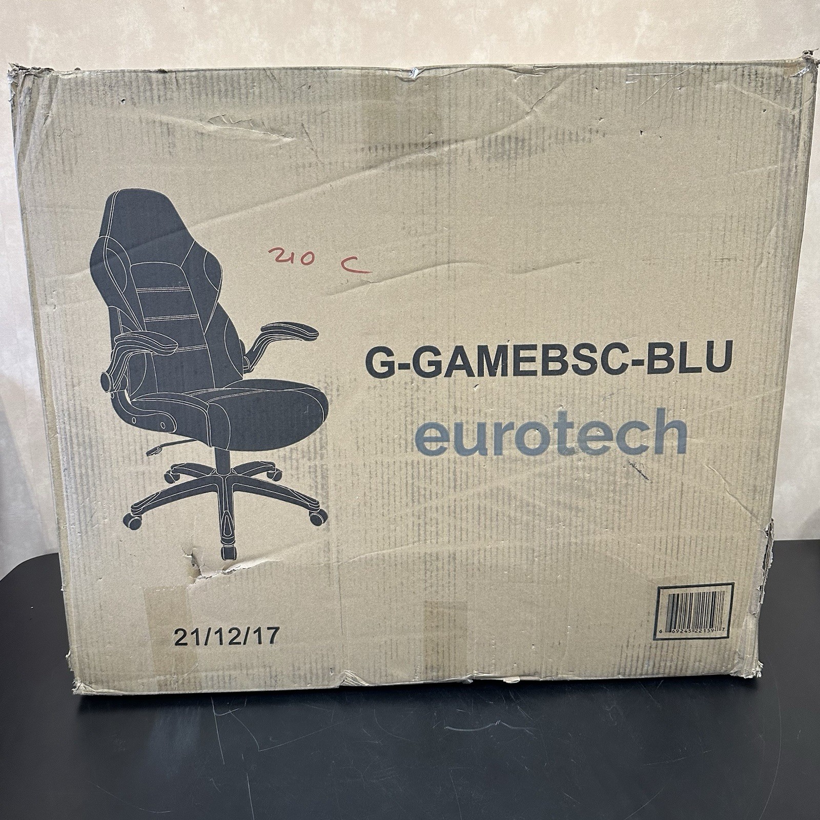 Raynor Group Playr Polyurethane Gaming Chair G-GAMEBSC-BLU