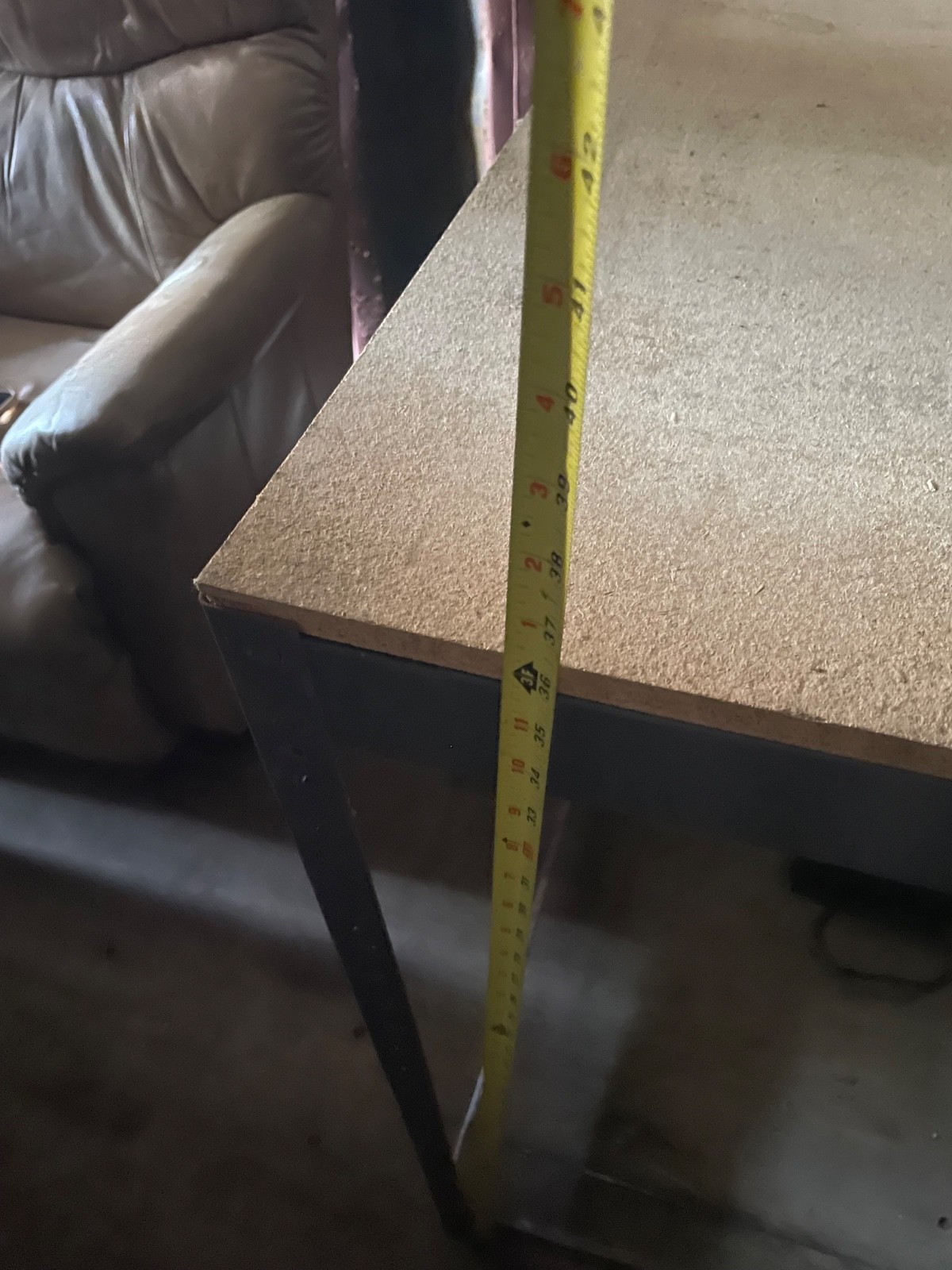 industrial metal workbench
