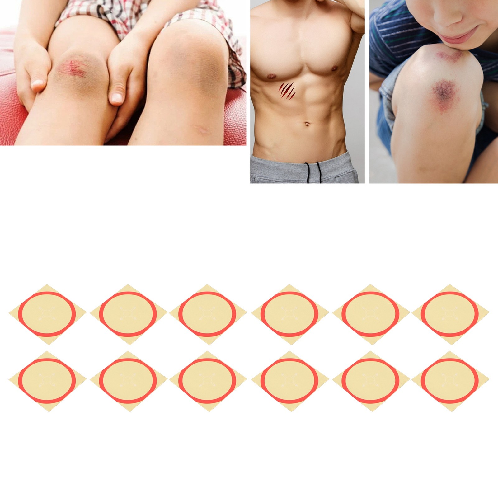 12 PCS Hemostatic Patch Transparent Super Sticky Emergency Chest Seal Patch NY