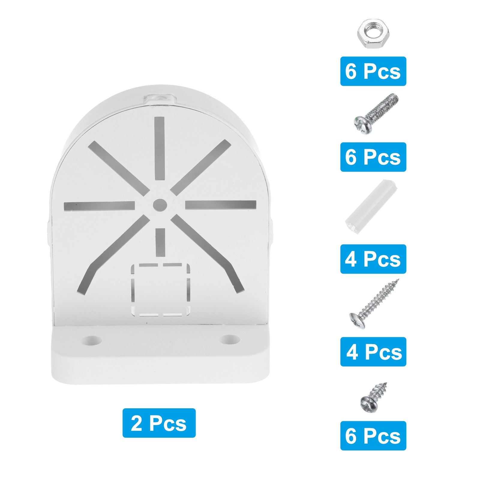 2 Pack Dome Security Camera Mount 4.9" Bracket Junction Box, Plastic
