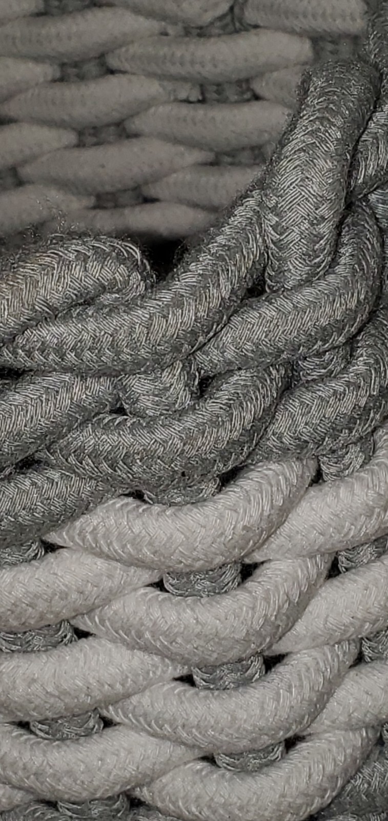 UGG Woven Thick Chunky Braided Basket Bin Sage Gray
