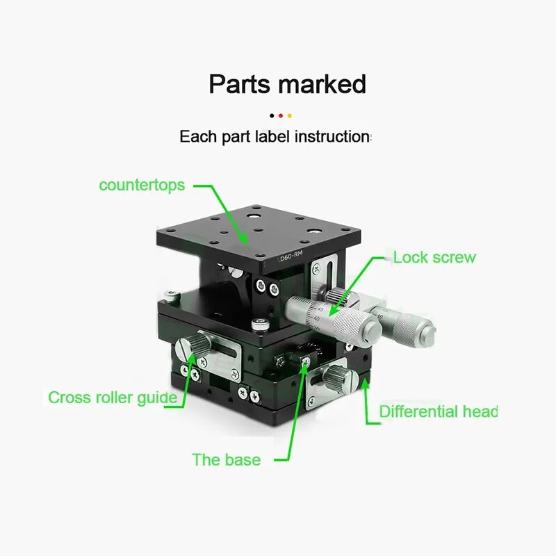 XYZ Axis Manual Precision Displacement Platform Fine-tuning Lifting Table