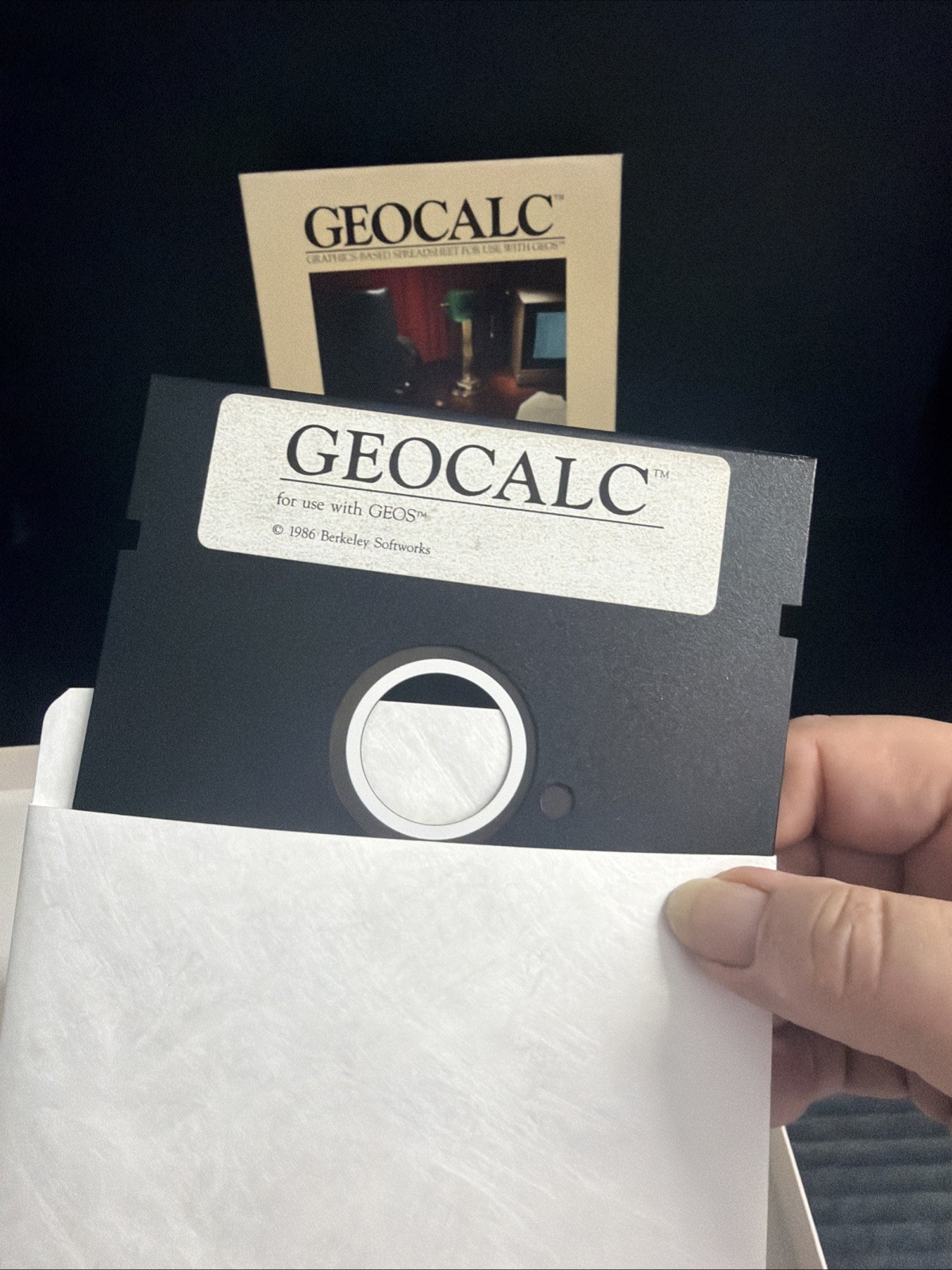 Berkley Softworks GeoCalc Graphics Based Spreadsheet Commodore 64 Complete