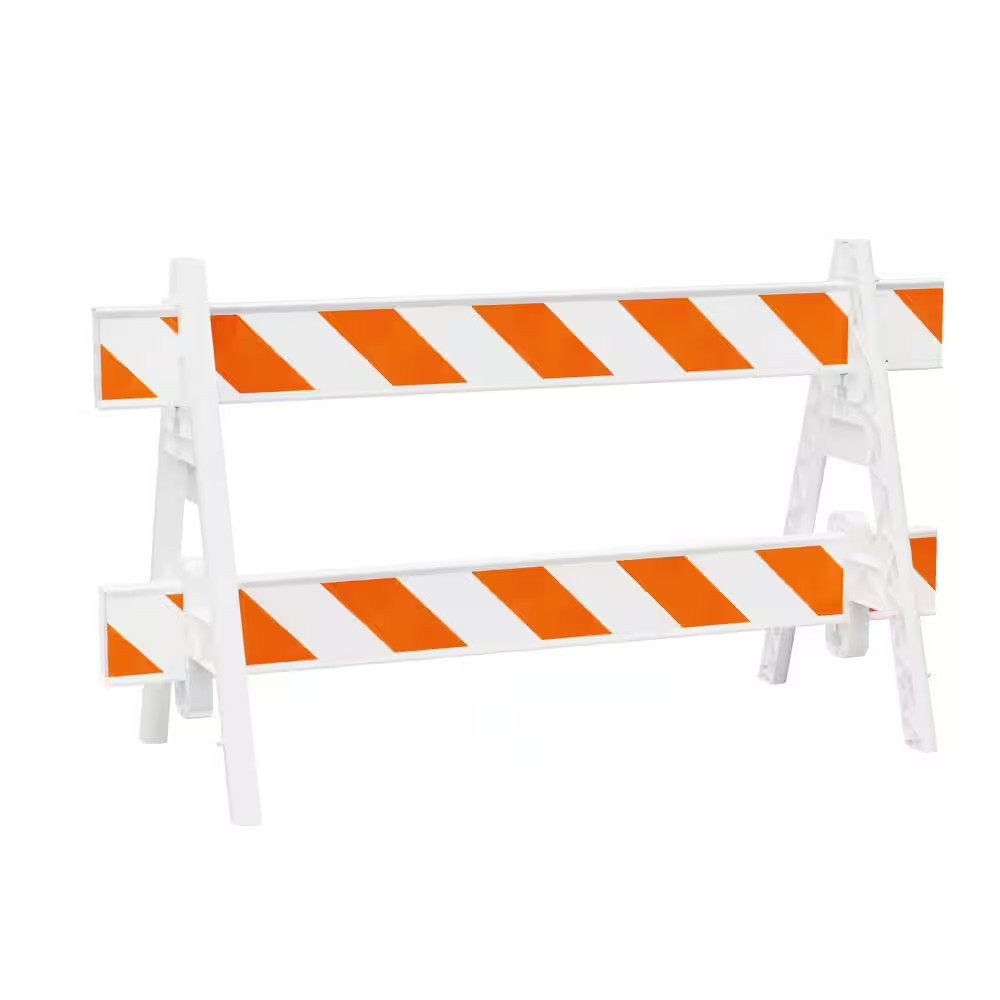 8 Ft. Engineer Grade Sheeted Omni A-Frame Barricade Set