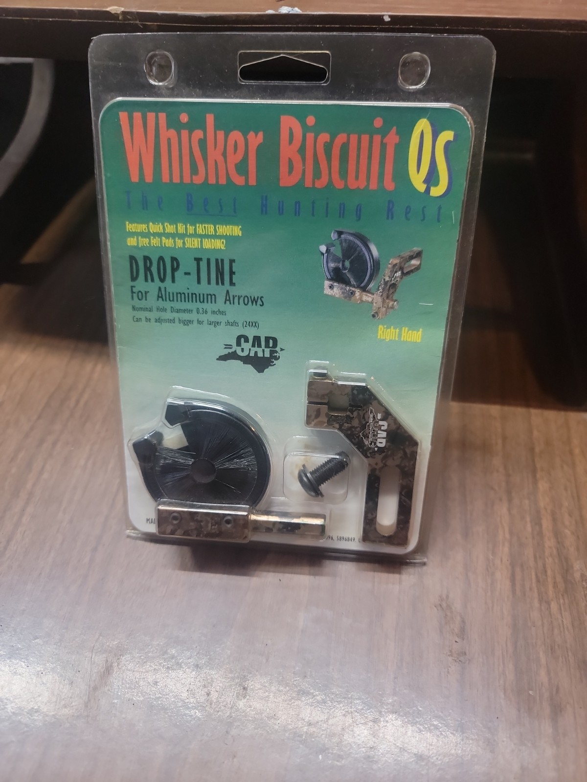 Whisker Biscuit QS Deluxe Right Hand Hunting Rest  For Aluminum Arrows/CAP/0626
