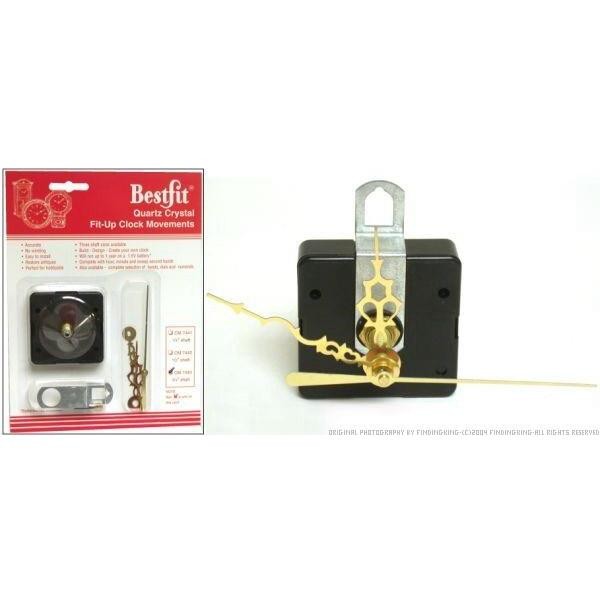 Quartz Battery Clock Movement with Hands 3/4" Shaft fits 3/8" Dial USA
