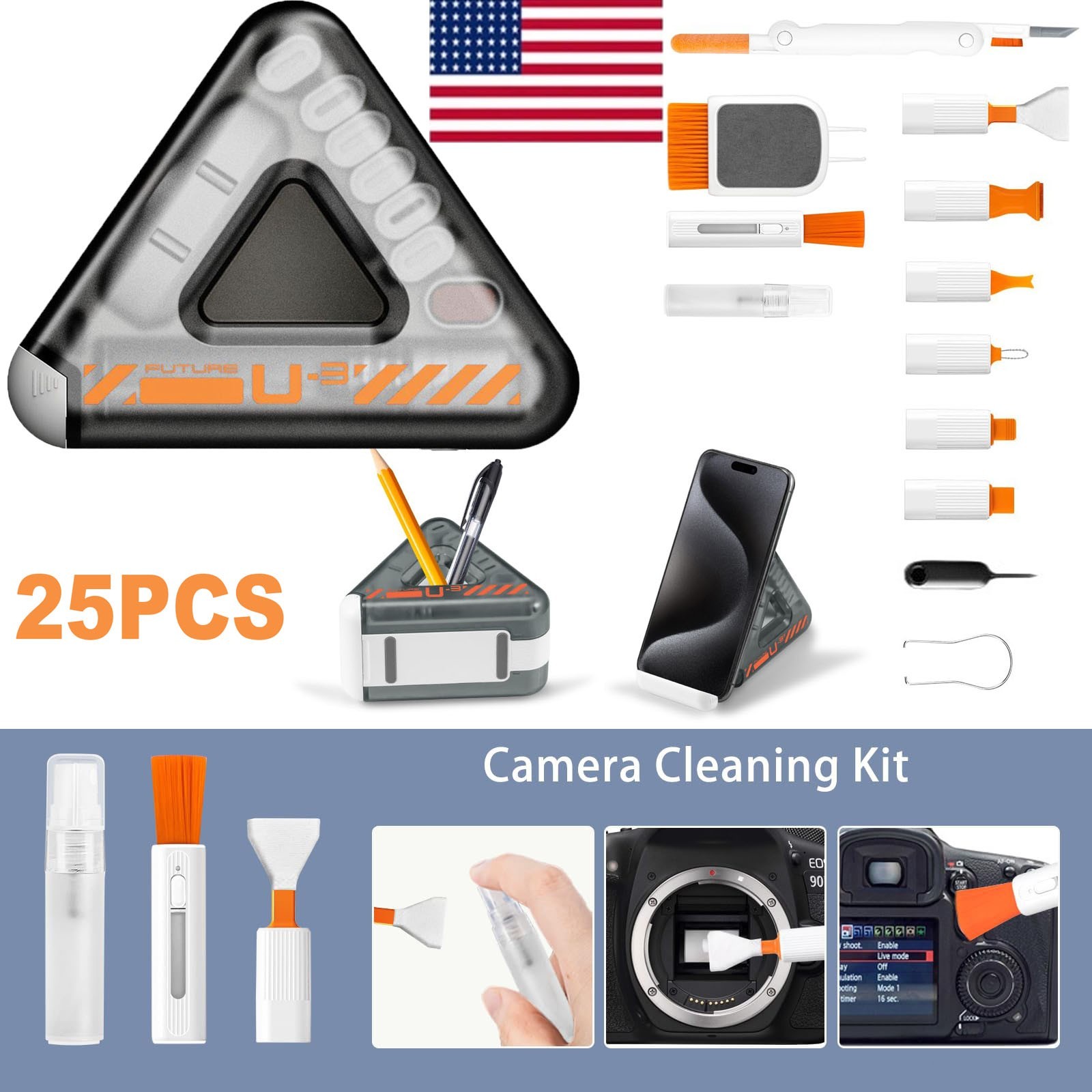 25in1 Multifunctional Airpod Cleaner Kit, Earbuds, PC,Phone Screen Cleaning Tool