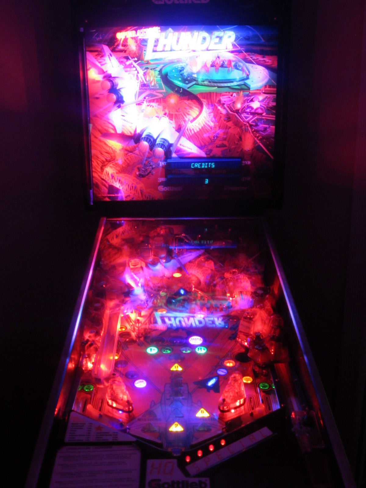 OPERATION THUNDER -NON GHOSTING Lighting Kit custom SUPER BRIGHT PINBALL LED KIT