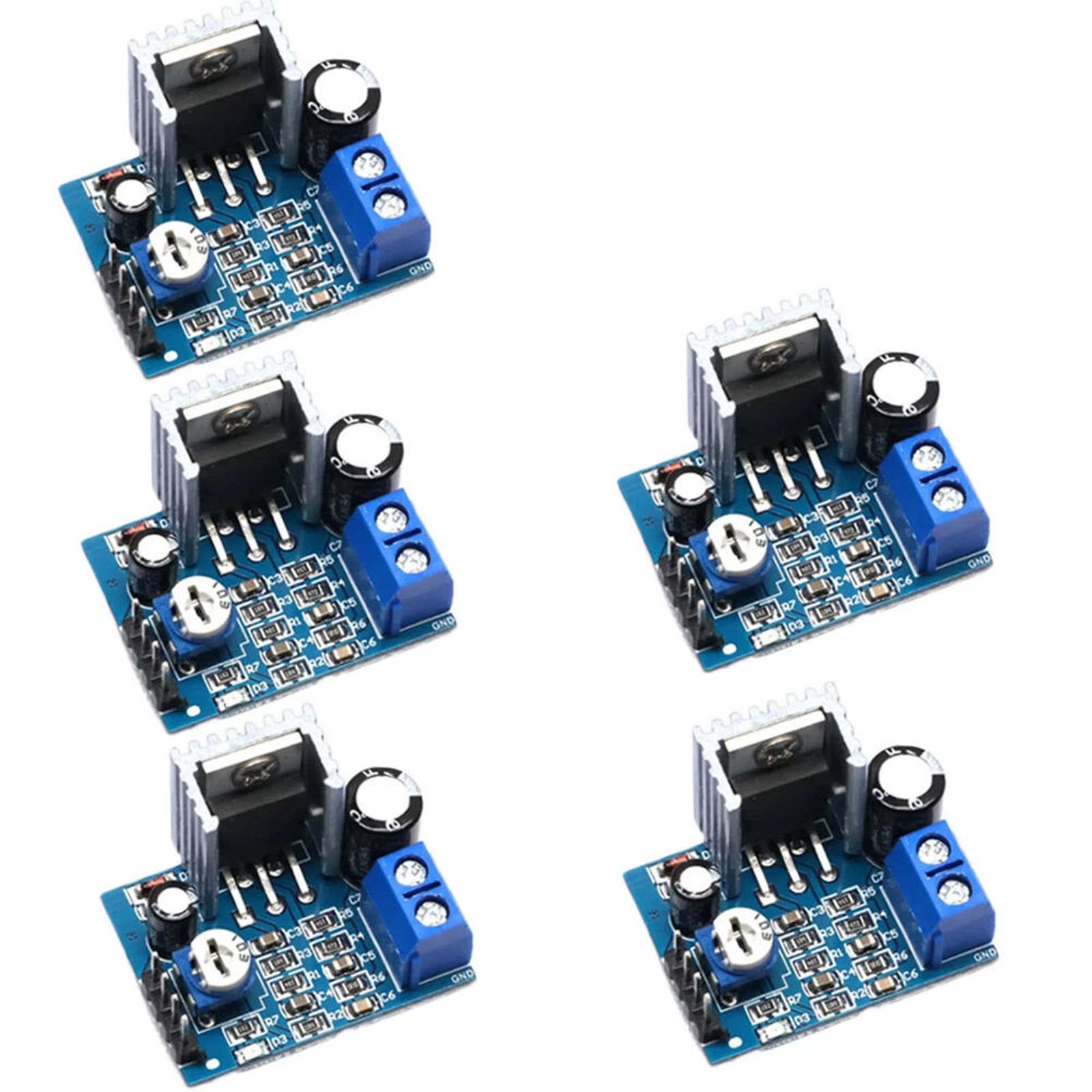 5Pcs Power Amplifier Board Module 18W Mono 6-12V with Adjustable Volume Control