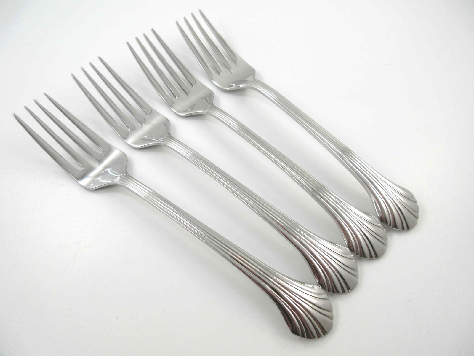 Gorham GRANDE QUINTETTE 4 Salad Forks Glossy 18/8 Stainless Steel Flatware