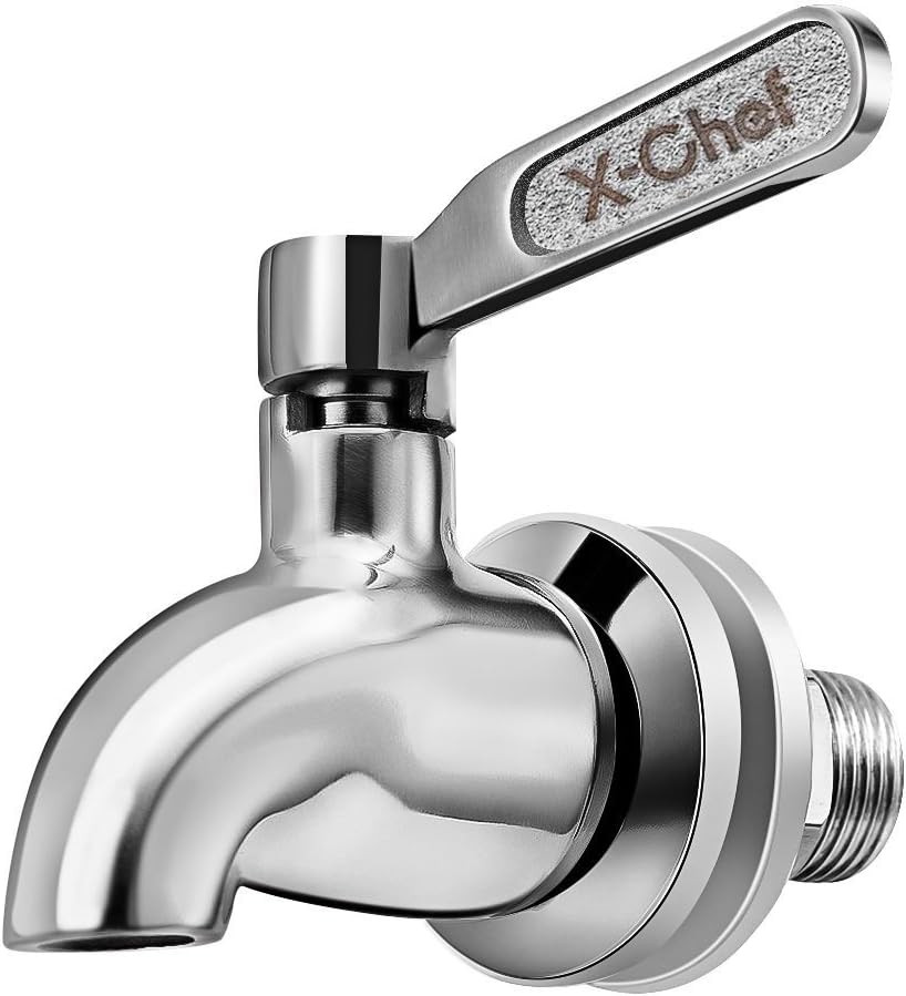 Beverage Dispenser Spigot Replacement, Stainless Steel Metal Spigot for Glass Ja