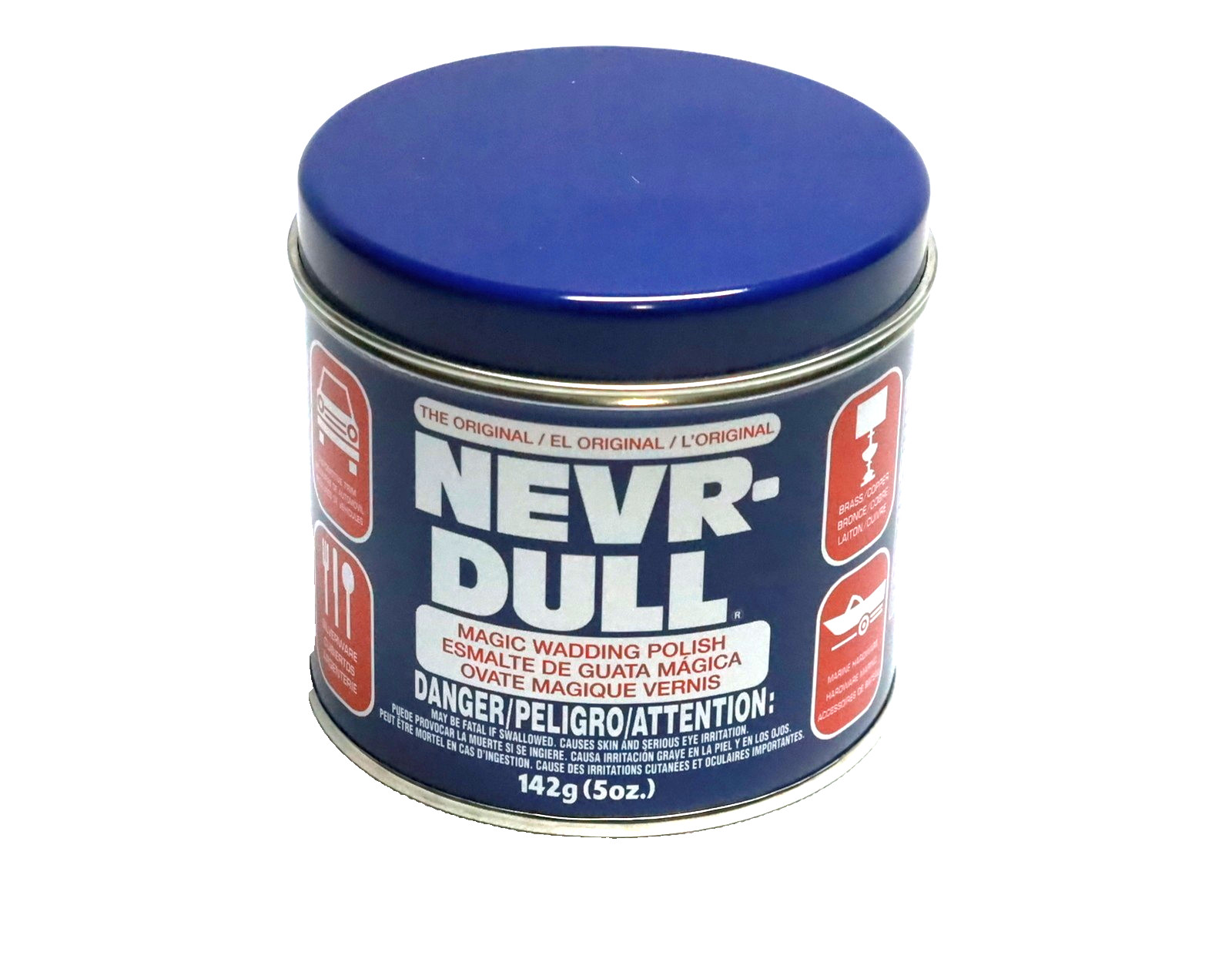 Original Nevr Dull Wadding Polish Metal Brass Copper Silver 5 oz