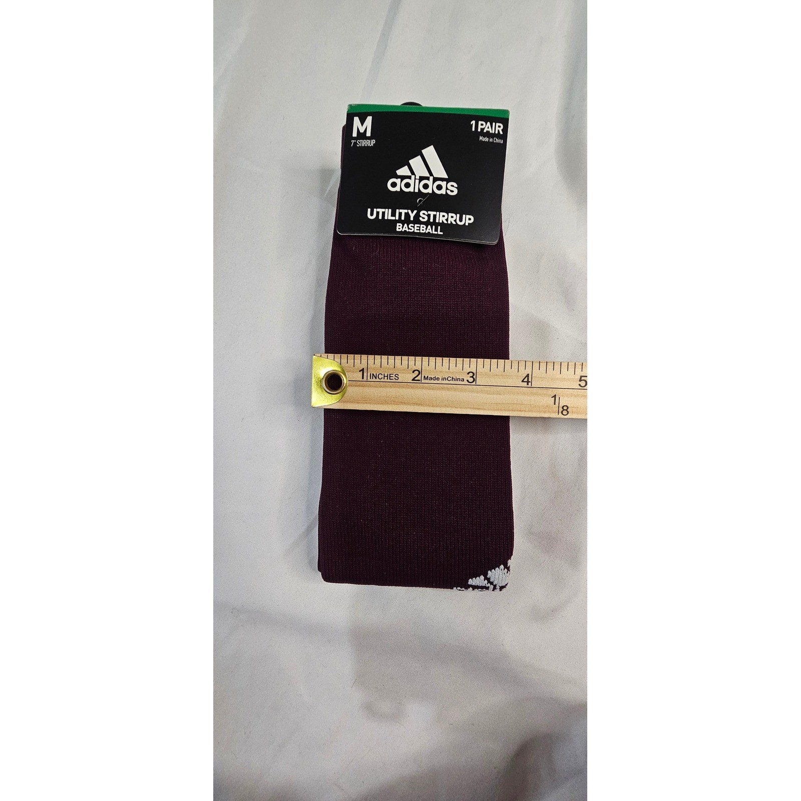 NWT Adidas Utility Stirrup Baseball Socks Maroon White Medium Climalite