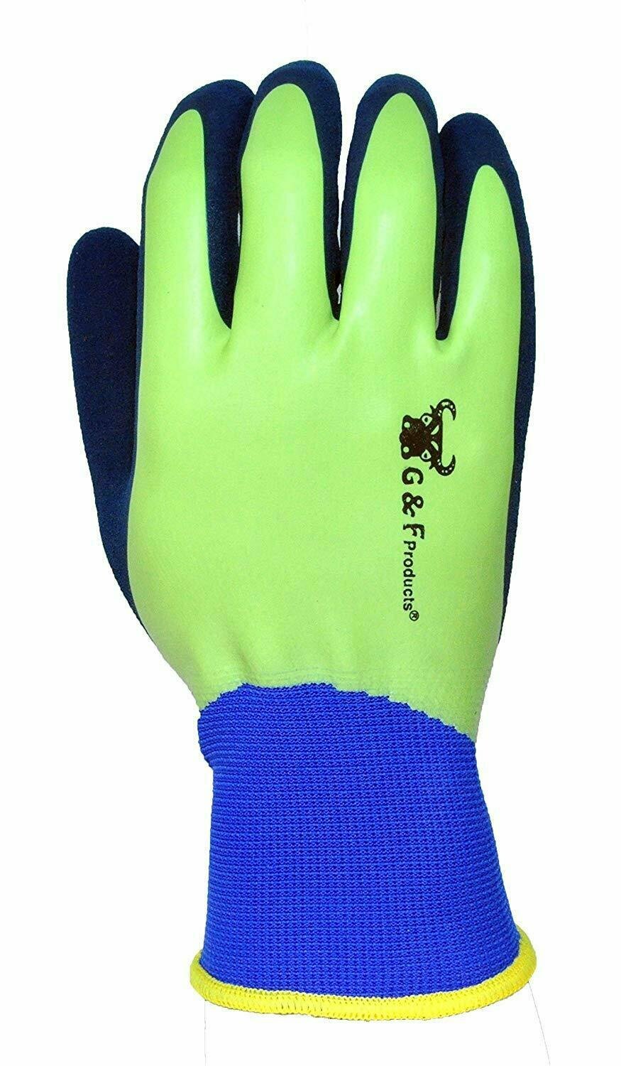 G & F 1536-6 Aqua Gardening Men's Gloves with Double Microfoam Latex