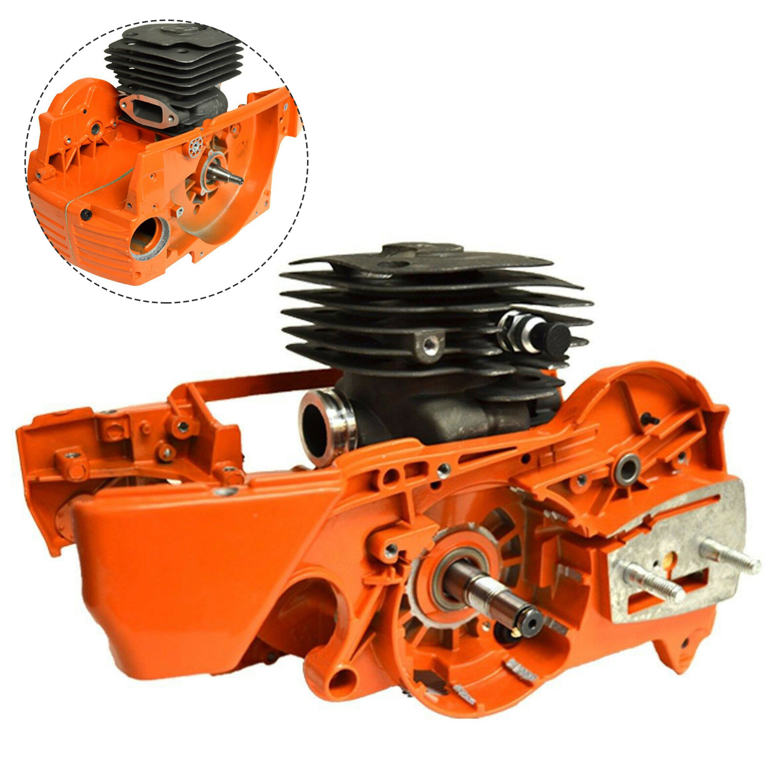 For Husqvarna 372 372XP CHAINSAW Crankcase Piston Cylinder Motor Engine Assembly