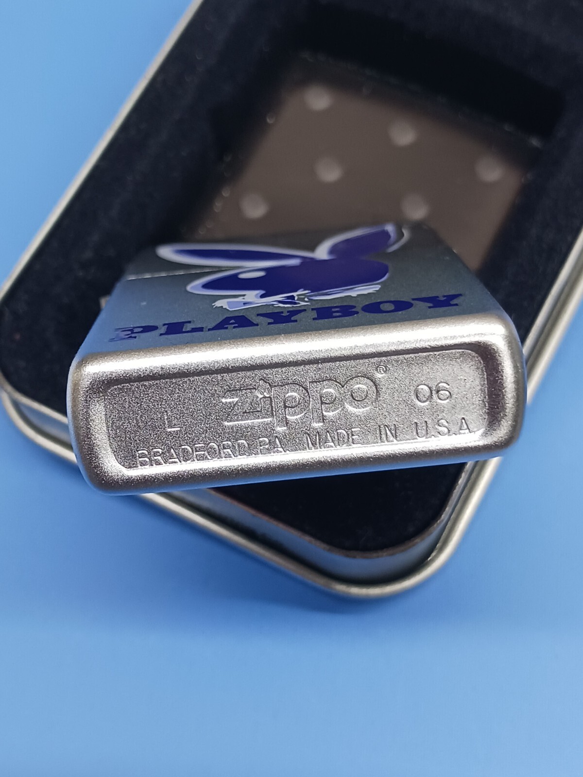 Zippo Playboy Bunny 3D Satin Chrome 21020