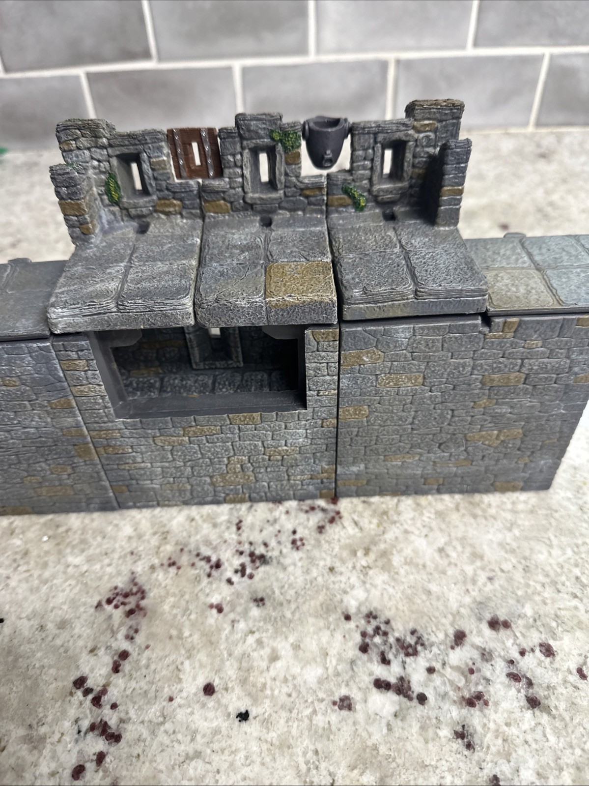 Dwarven Forge Castle Battlement Transitions, Right Left, And Straight.