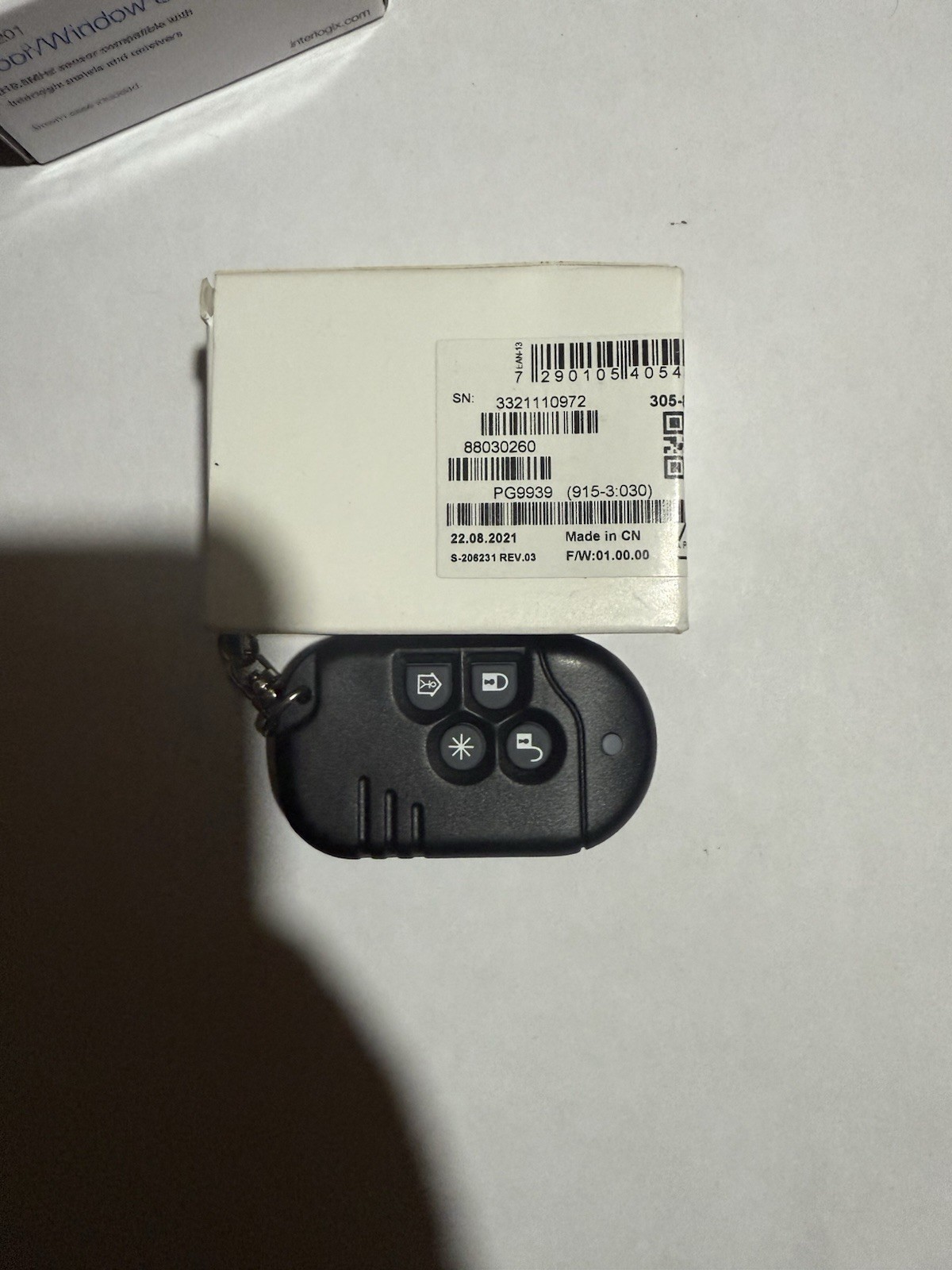 DSC PowerG Wireless 4-Button Panic, Key Fob Compatible PowerSeries & Neo PG9939