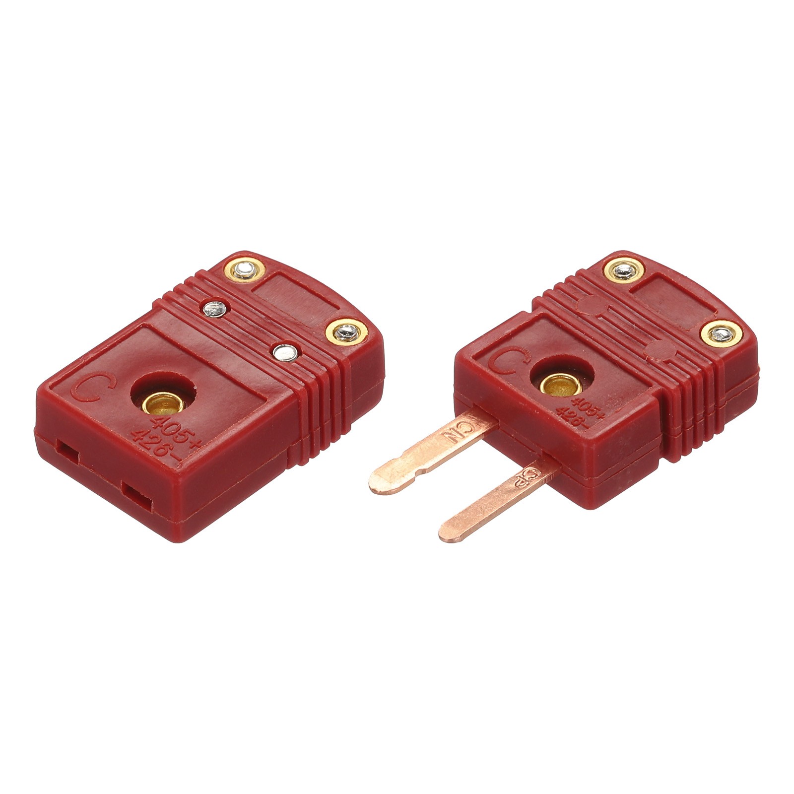 1 Set C Type Thermocouple Wire Connectors Female Male Plug Temperature 220°C
