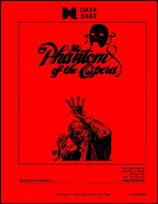 Phantom of the Opera Pinball Operations/Service/Repair/Troubleshooting Manual xD
