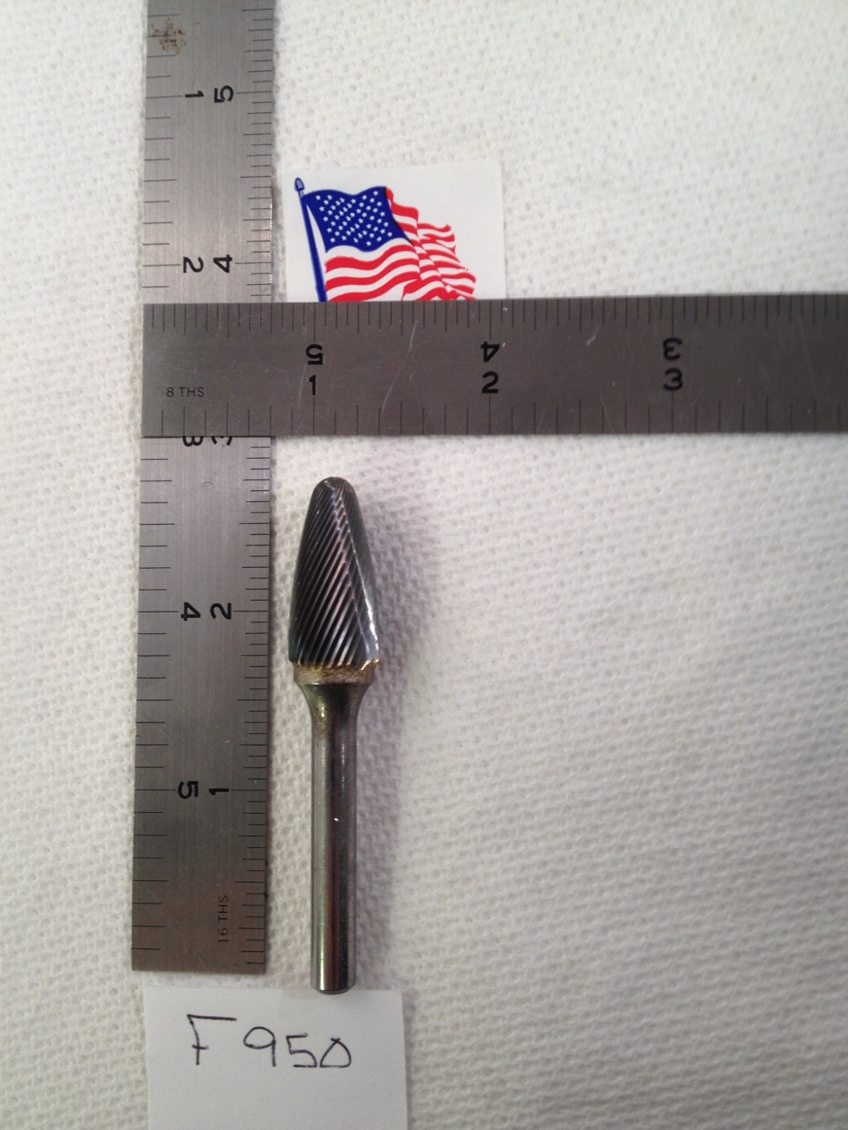 1 NEW FALCON / SGS 1/4" SHANK CARBIDE BURR SF-5 SINGLE CUT FINE CUT. TREE (F950)