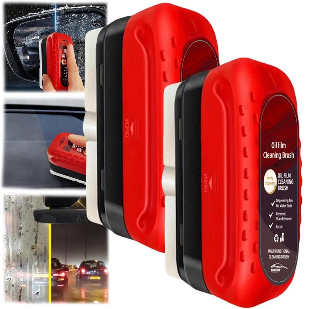 2× Automotive Oil Film Cleaning Brush Glass Board Car Windshield Cleaning Brush