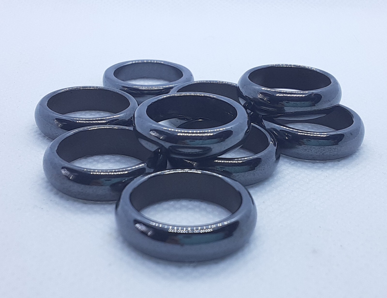 Ring Hematite Band Size 6 Natural Stone
