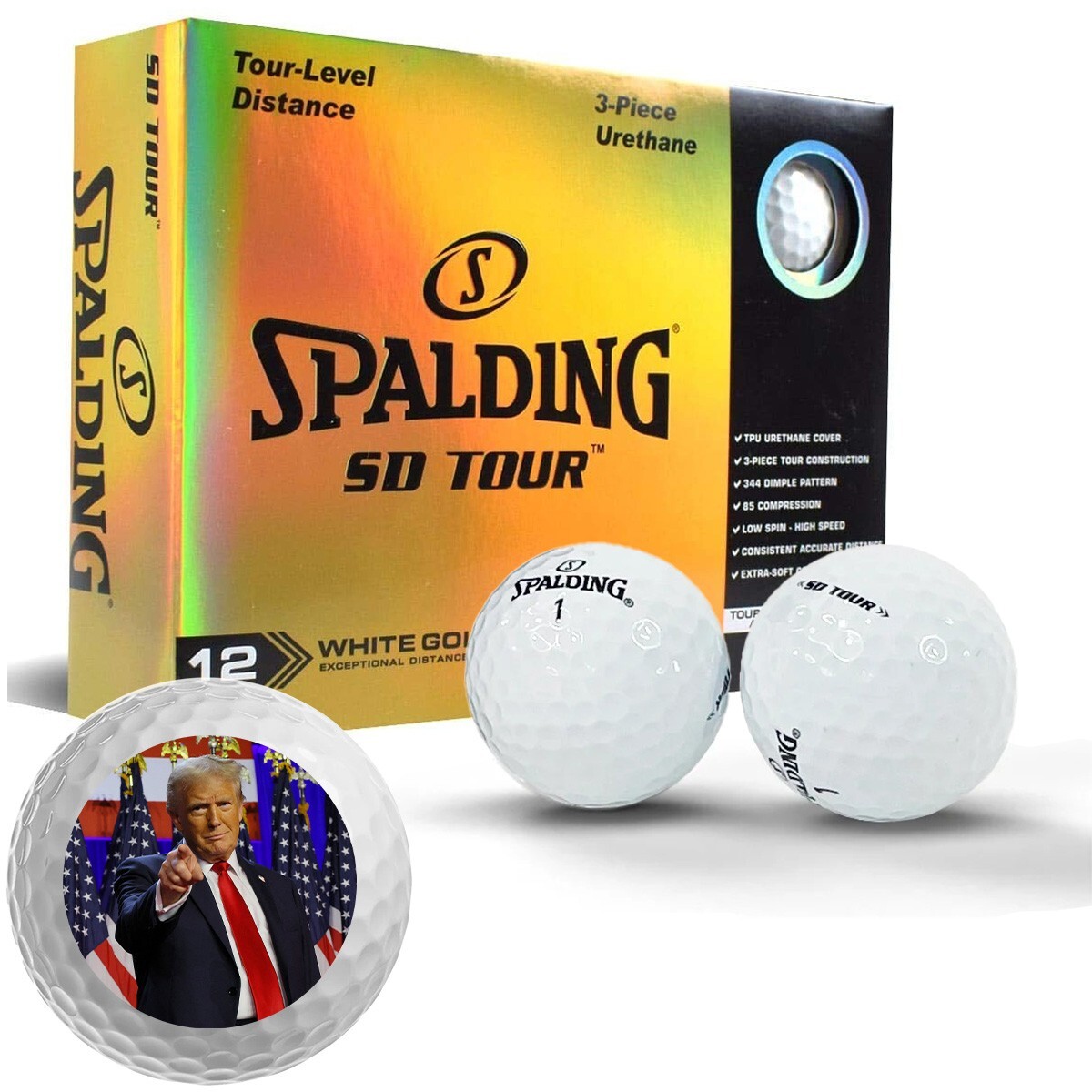 New Spalding SD Tour Trump - Victory Speech Golf Balls