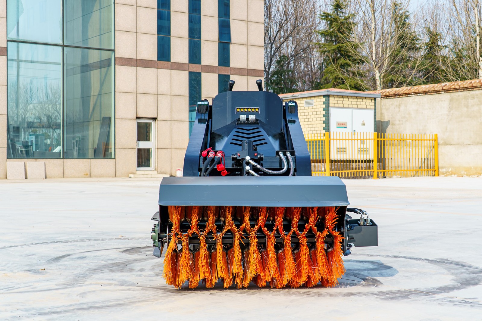 TYPHON STOMP X1300 Snow Angle Broom Sweeper 1000mm Mini Skid Steer Attachment