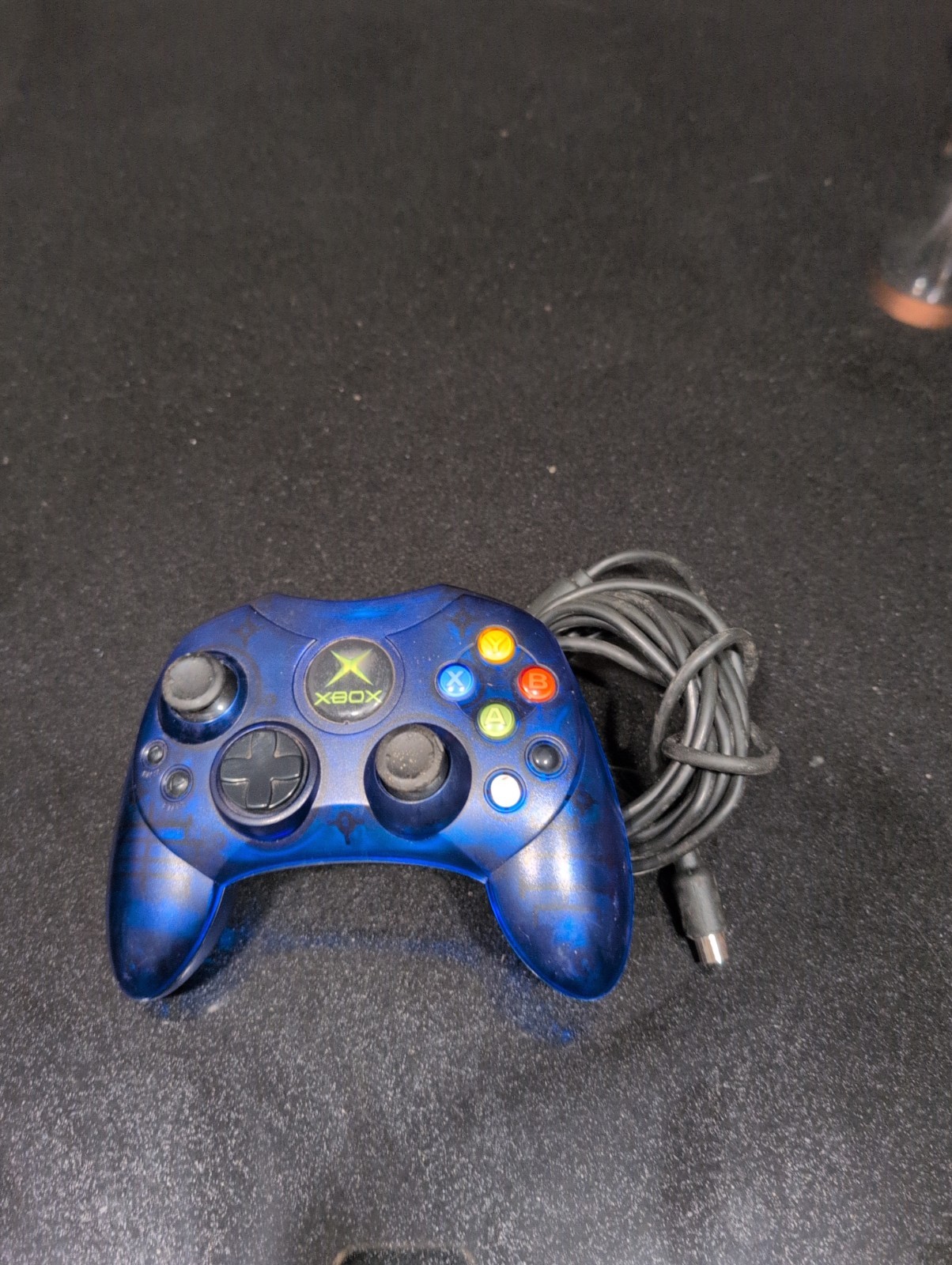 Original Xbox OEM S Type Blue Controller - (TESTED)