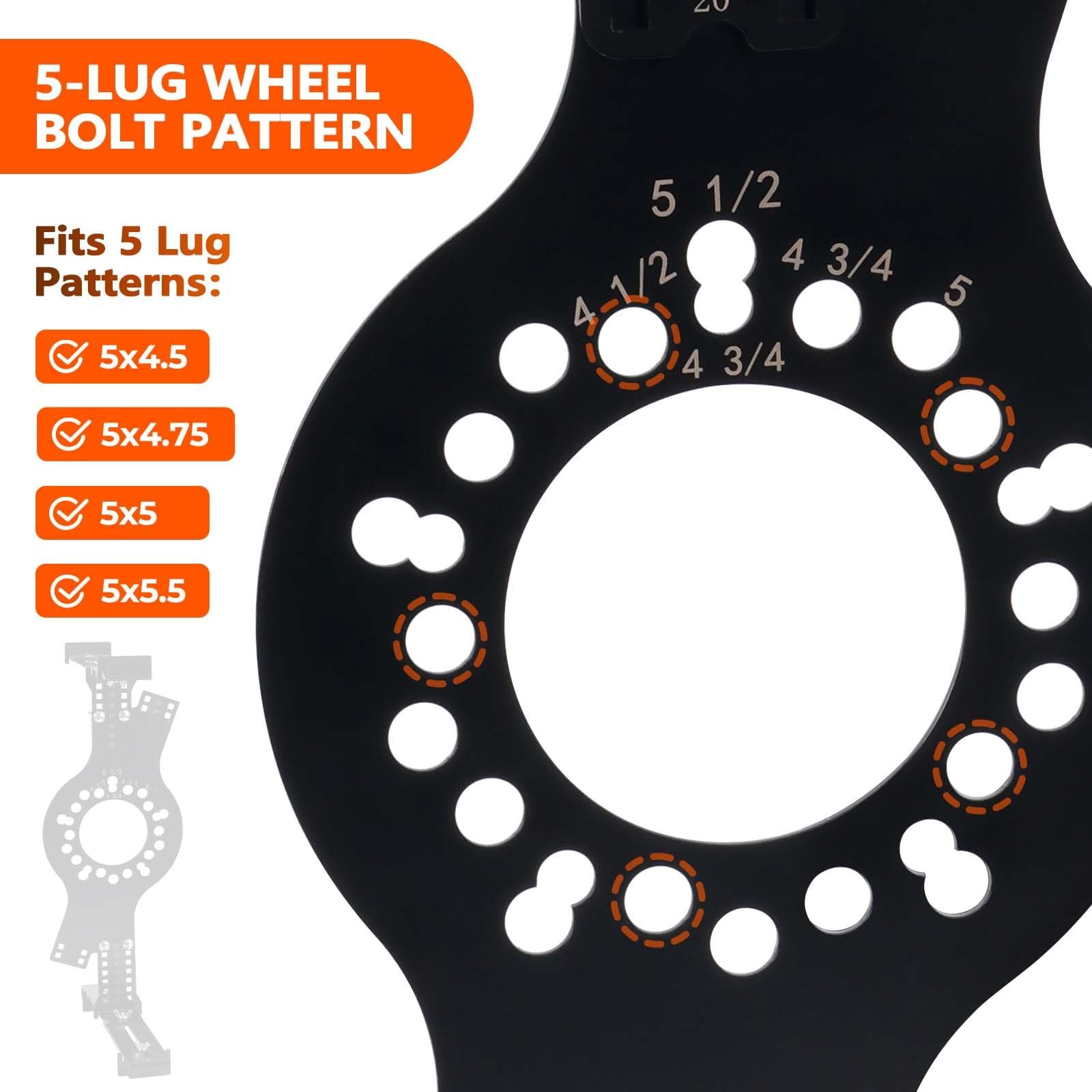 Atesilor Wheel Fitment Tool and Simulator, Offset Measuring Mockup Tool,...