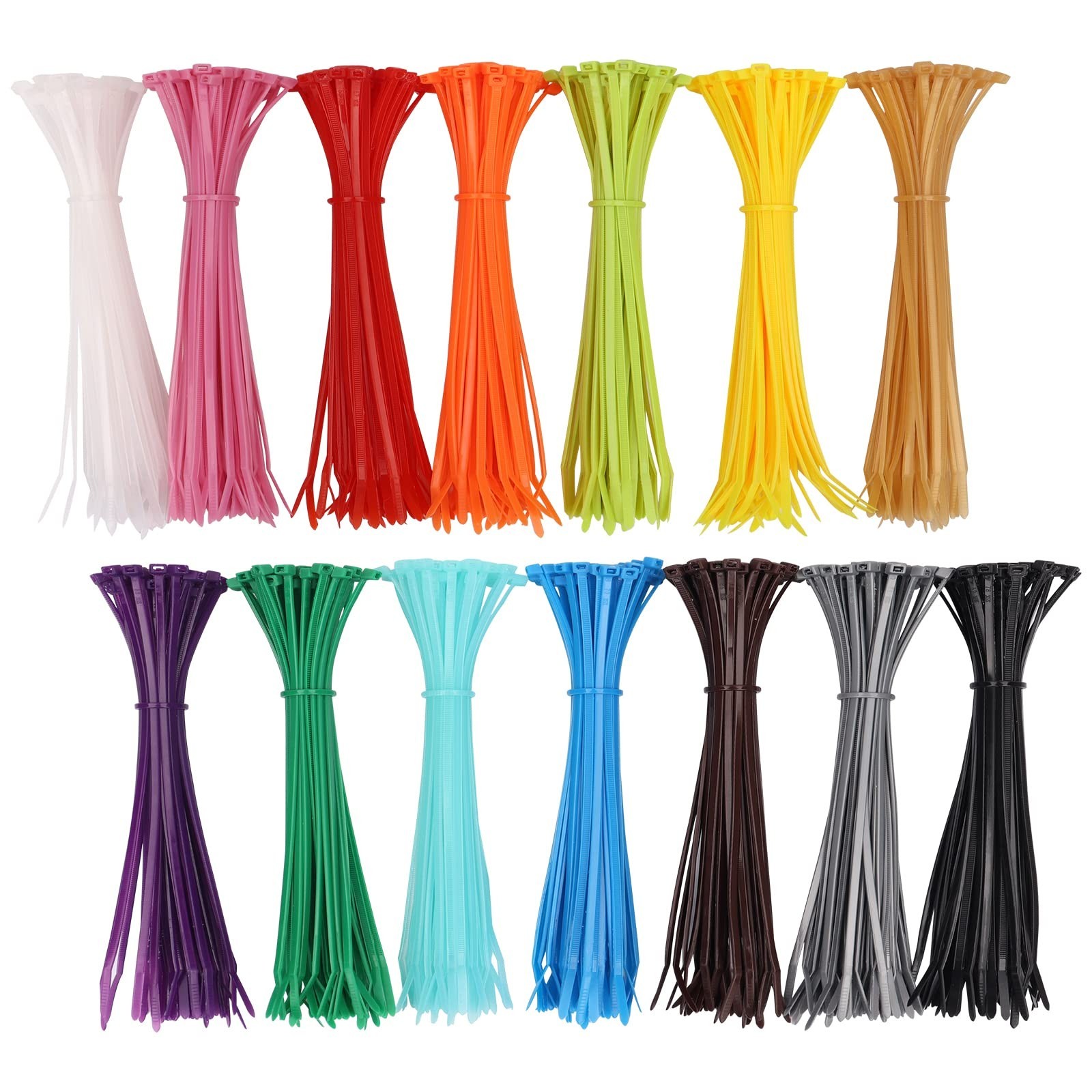 Zip Wire Ties 700Pcs Small Colored 4 Inch Cable Zip Ties with Cable Mounts Ny...