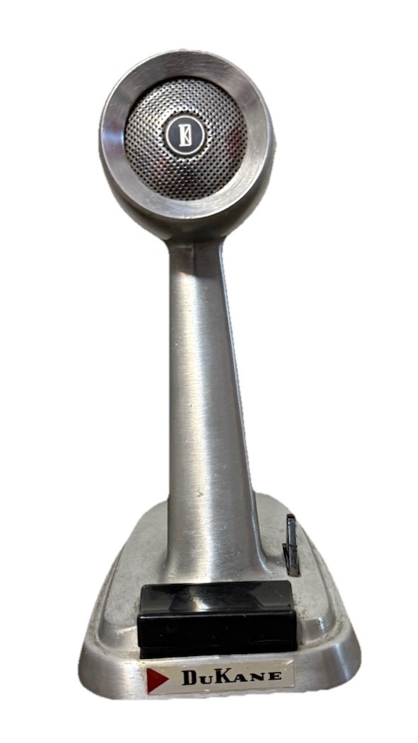 Vintage Dukane Model 7A765A Microphone w/ Cord Untested