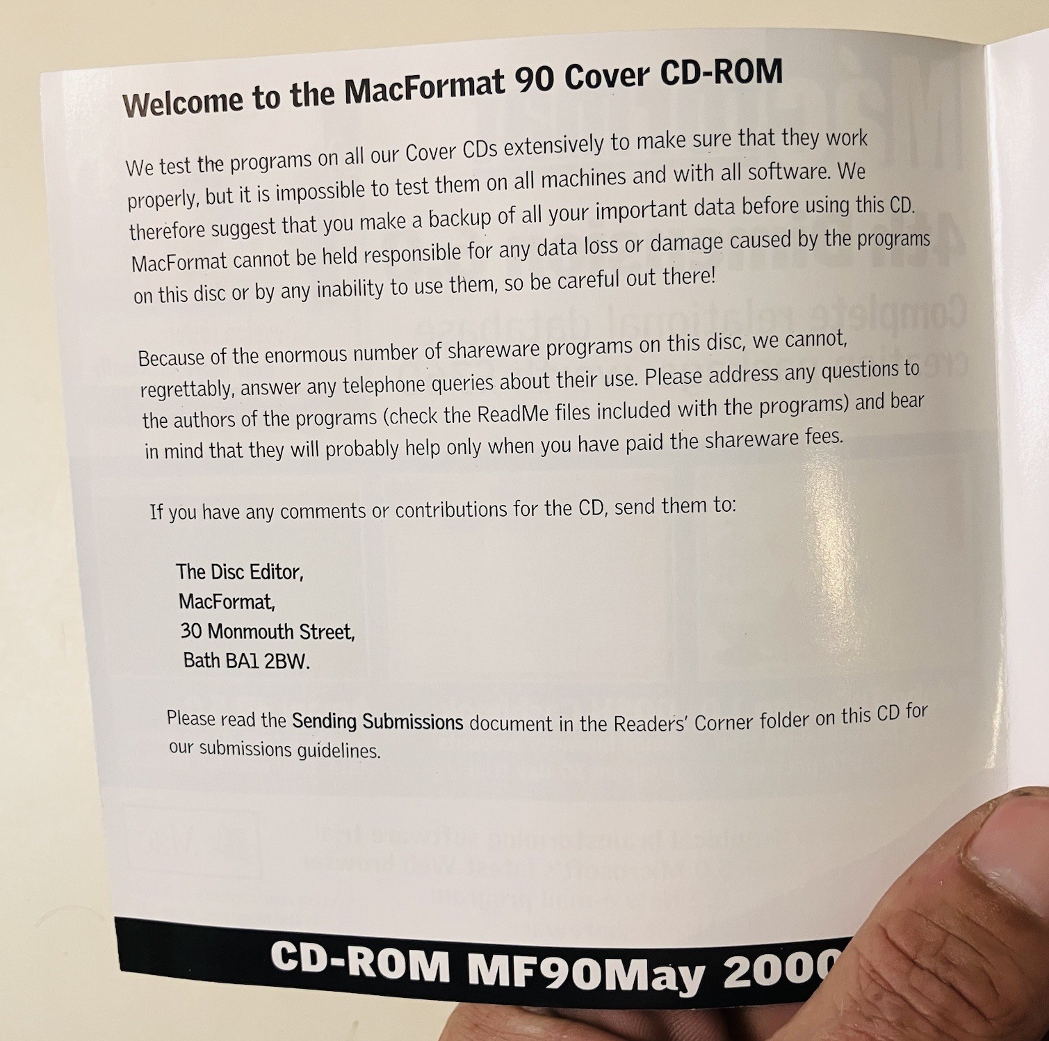 MacFormat MF90 Cover Disc Macintosh Mac OS Software Apple CD
