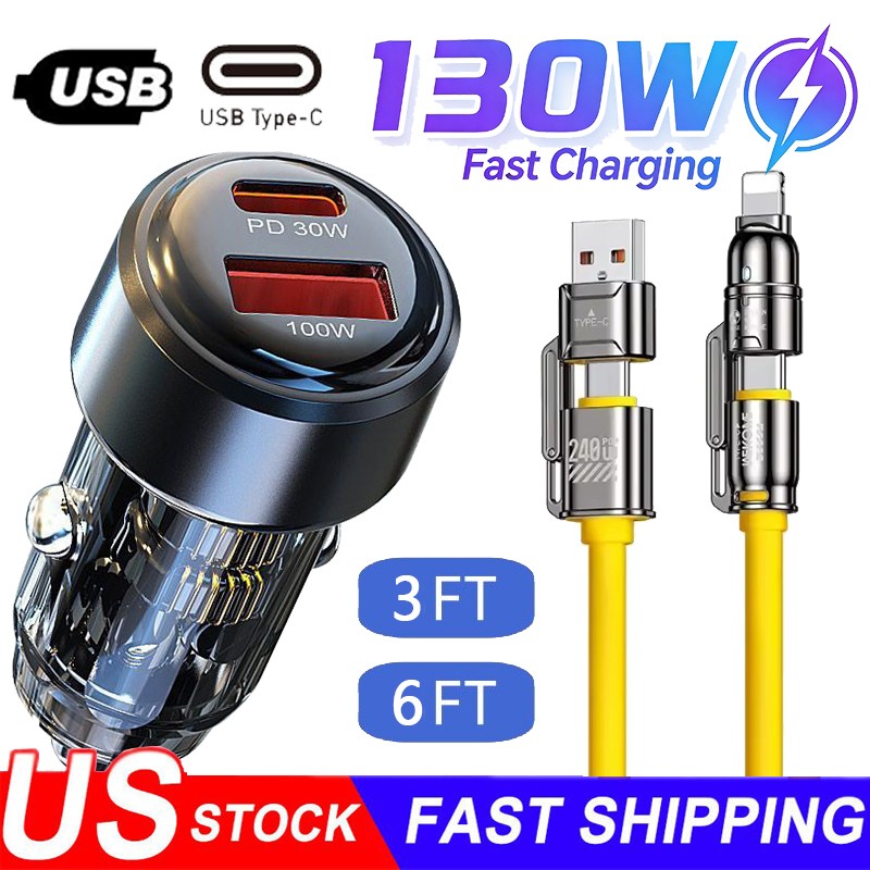 130W Super Fast Charging USB Type C Wall Charger For Samsung iPhone Android Phon