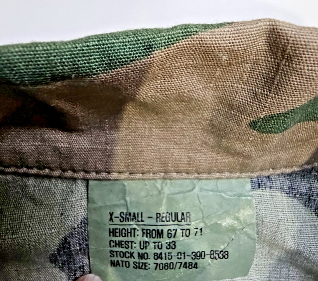 Army Jacket Female Size Extra Small Camouflage Long Sleeve Multiple Pockets