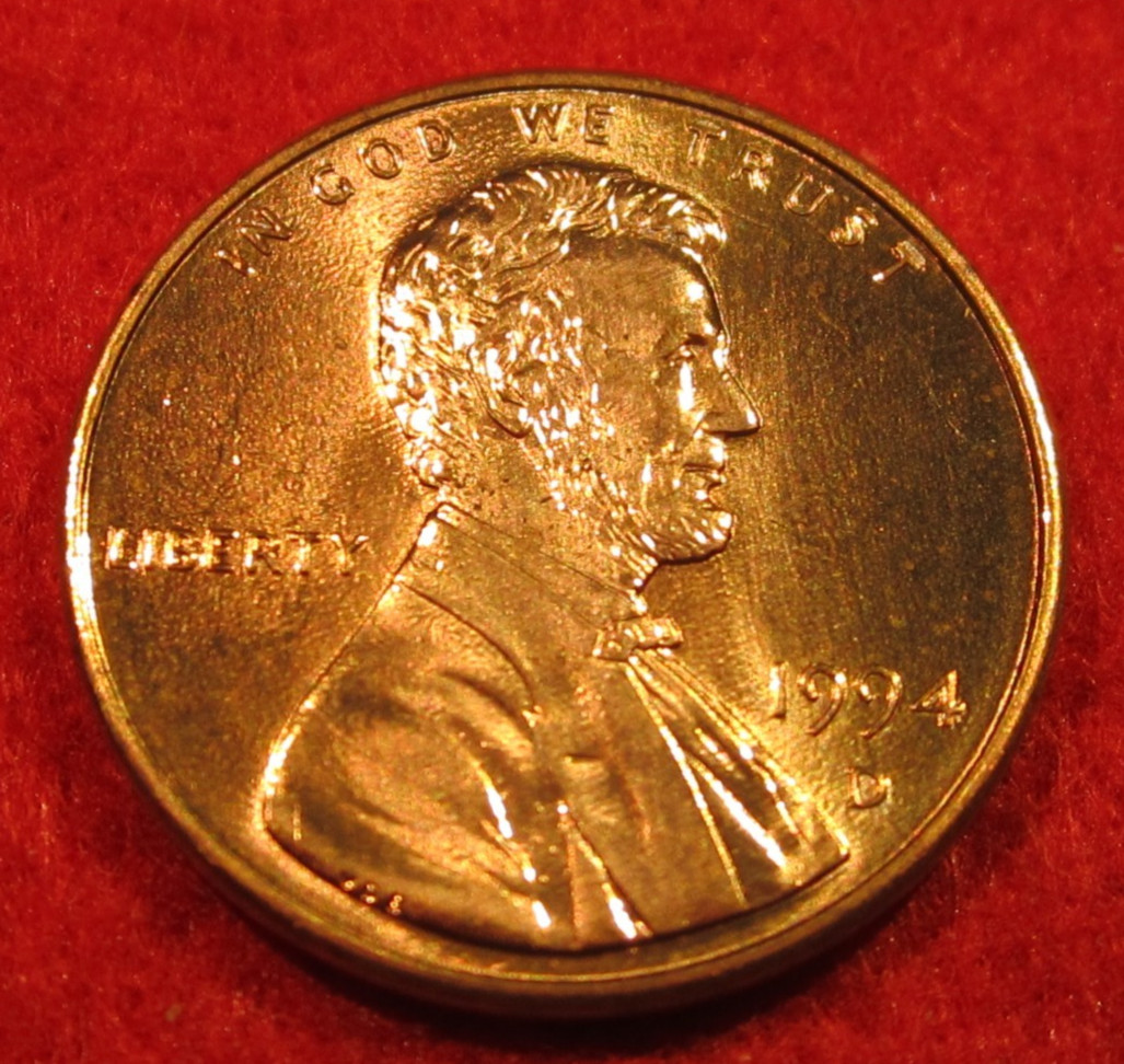 1994 D Lincoln Memorial Cent/Penny - Uncirculated - Zinc - Actual Coin C253