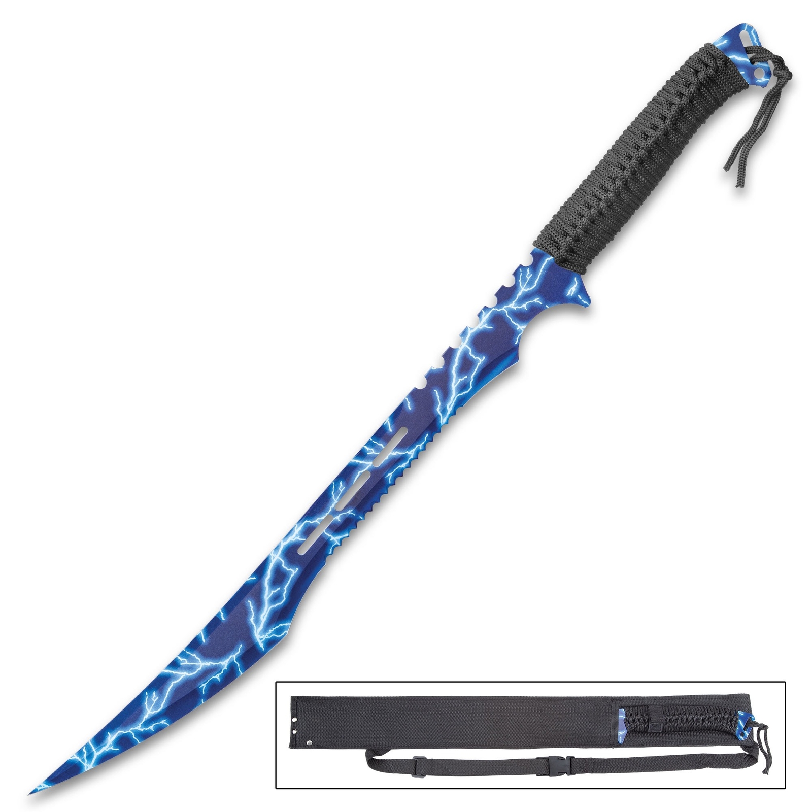 Thunderbolt Tactical Ninja Functional Fantasy Sword With shoulder Sheath