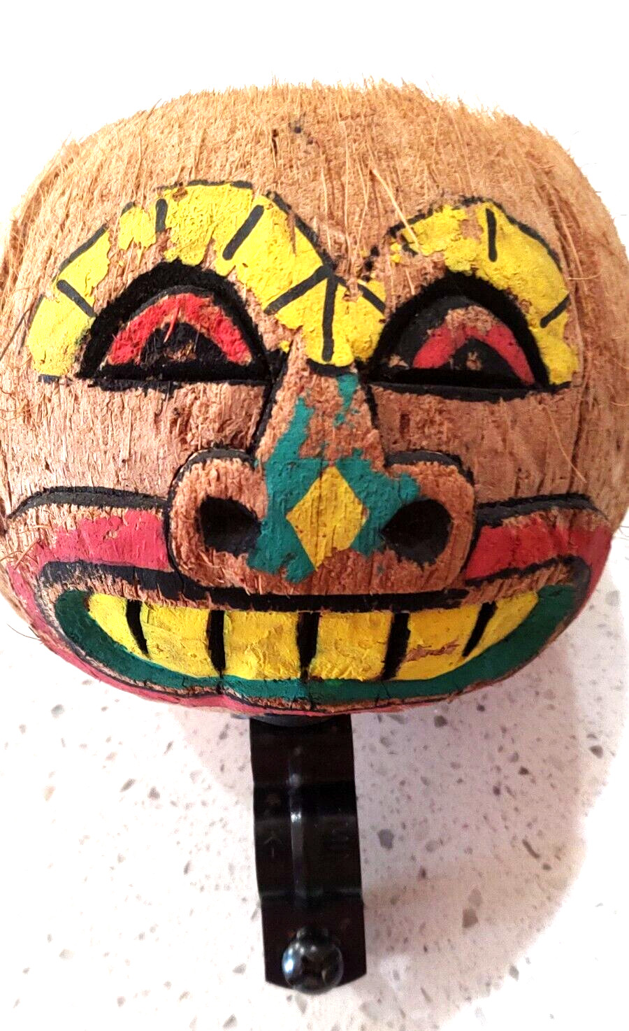 Cruiser Candy 100% Natural Hand Carved Tiki Coconut Bicycle Drink Holder