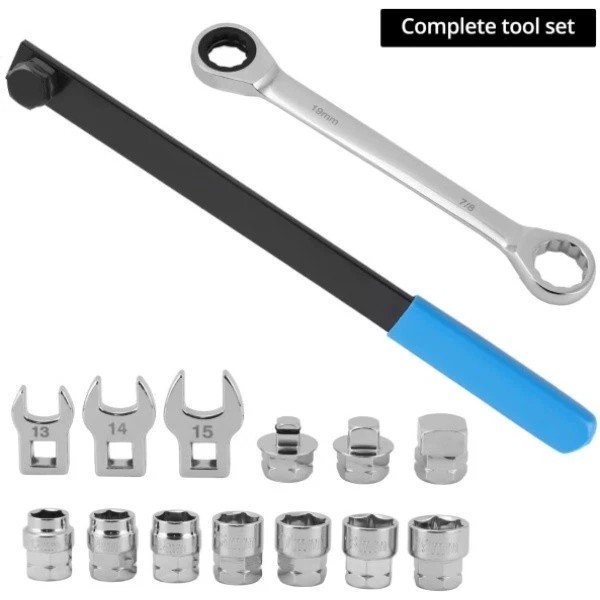 15PCS Universal Professional Ratcheting Serpentine Belt Tensioner Tool Set