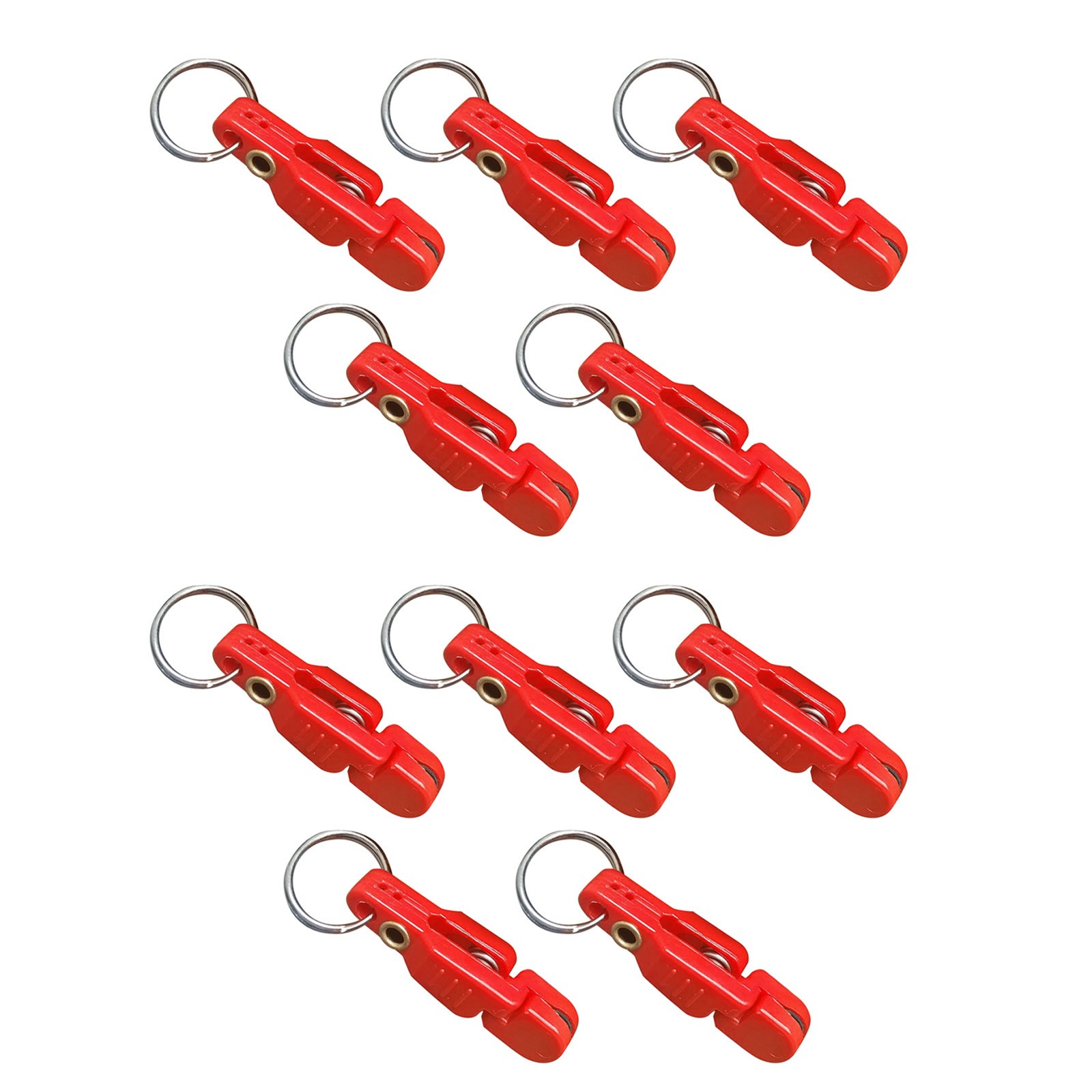 10* Red Quick-Release Clips With Strong Gripping Force For Fishing Line New