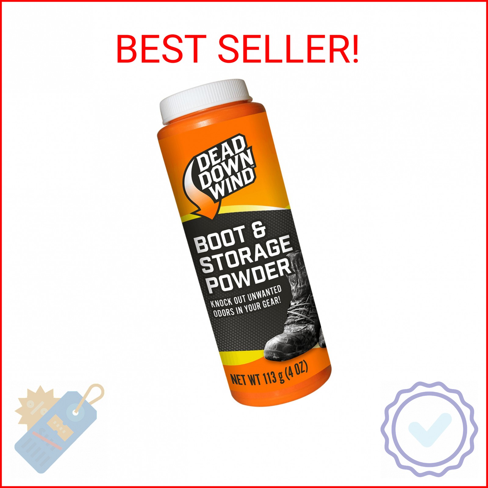 Dead Down Wind Boot and Storage Powder | 4 Oz Bottle | Hunting Accessories | Hel