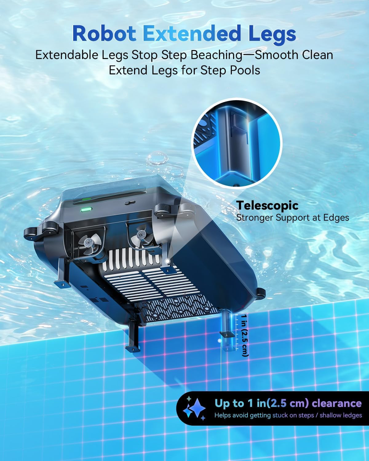 Solar-Powered Automatic Pool Skimmer Robot with APP for Inground Pools